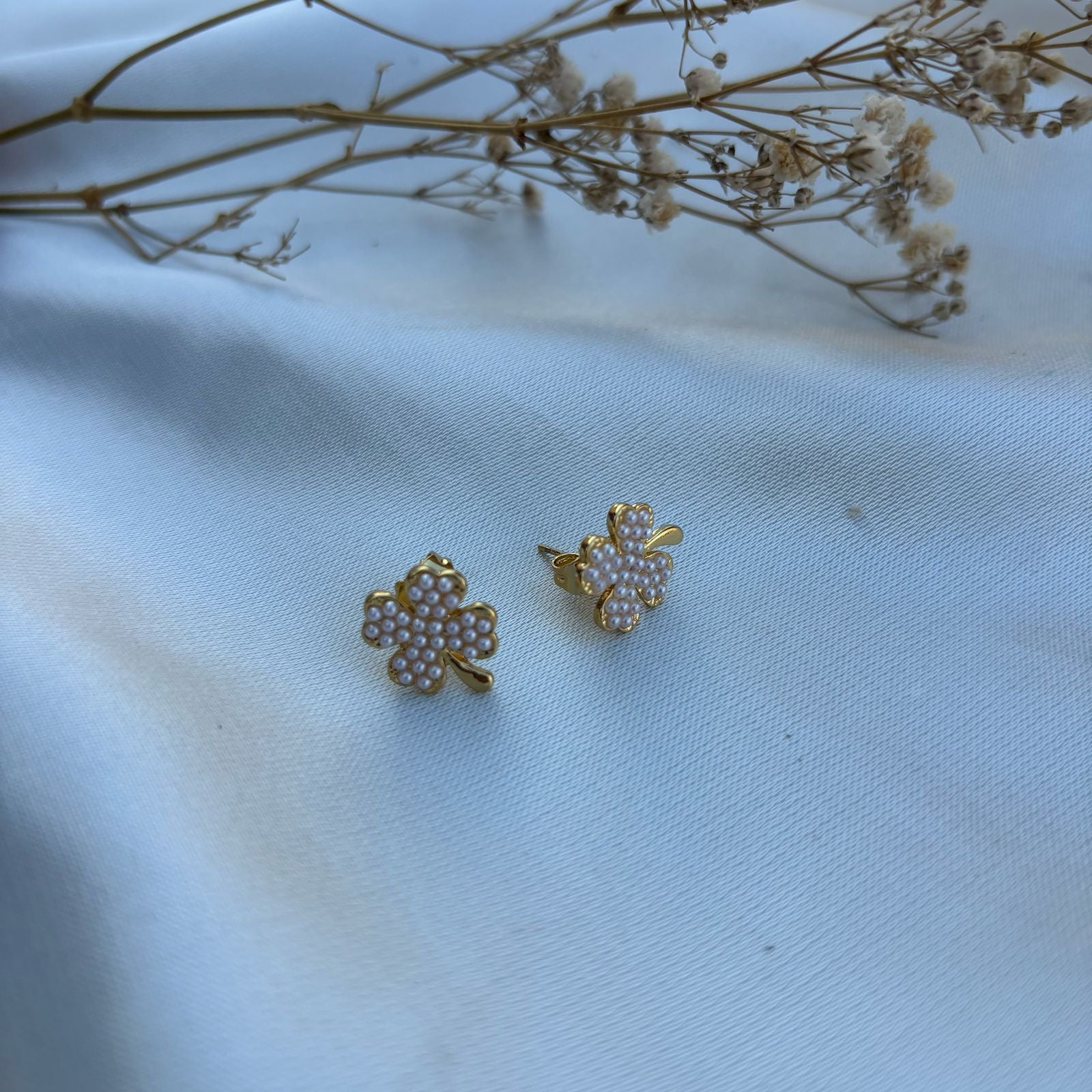 Aretes Trebol de Perlas